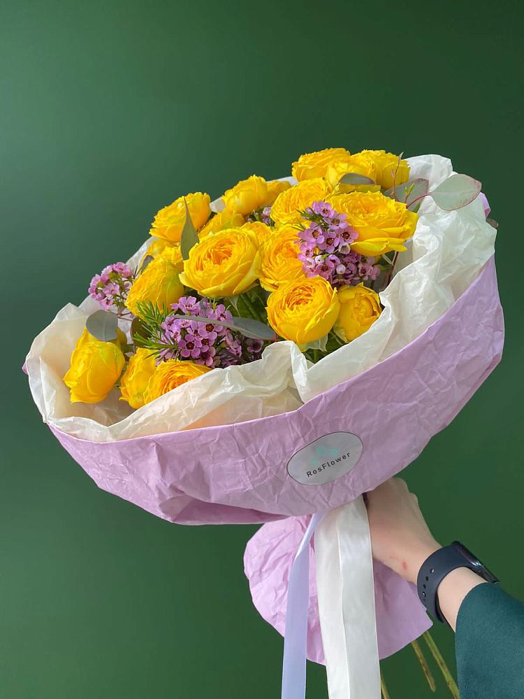 Кустовые желтые розы в Большое Алексеевское Букет Кустовые желтые розы в Большое Алексеевское