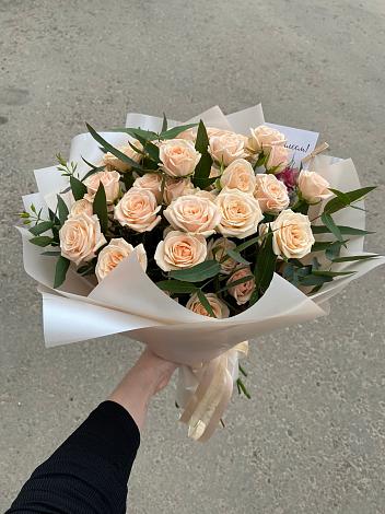 Букет Кремовые розы Латте в Большое Алексеевское
